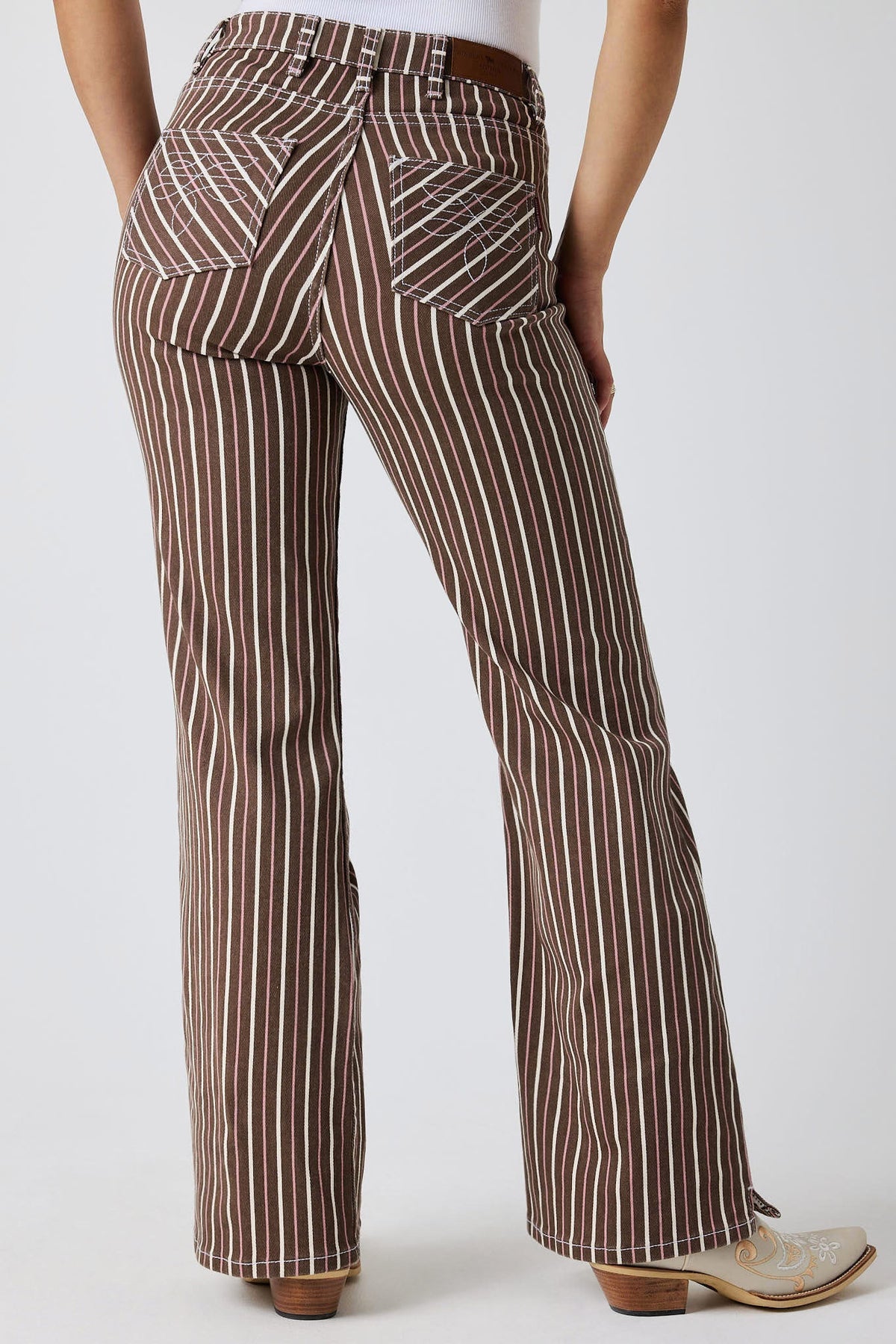 Ringers Western Tenika Womens Striped Denim Jean - Back