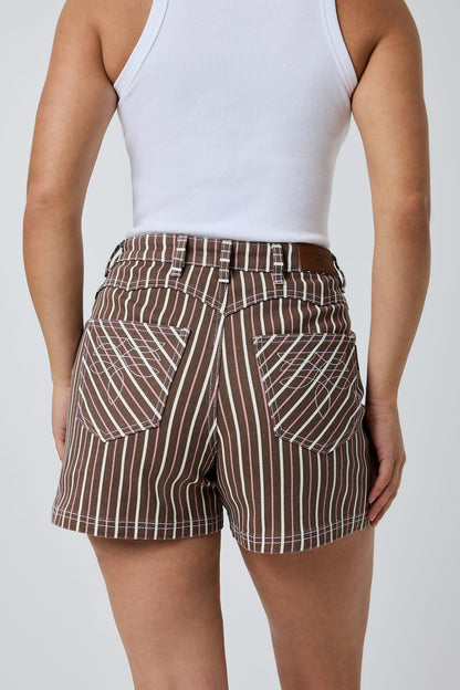 Ringers Western Tenika Womens Striped Denim Short - Back