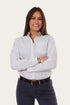 Ringers Western Territory Womens Check Dress Shirt - White Blue Check