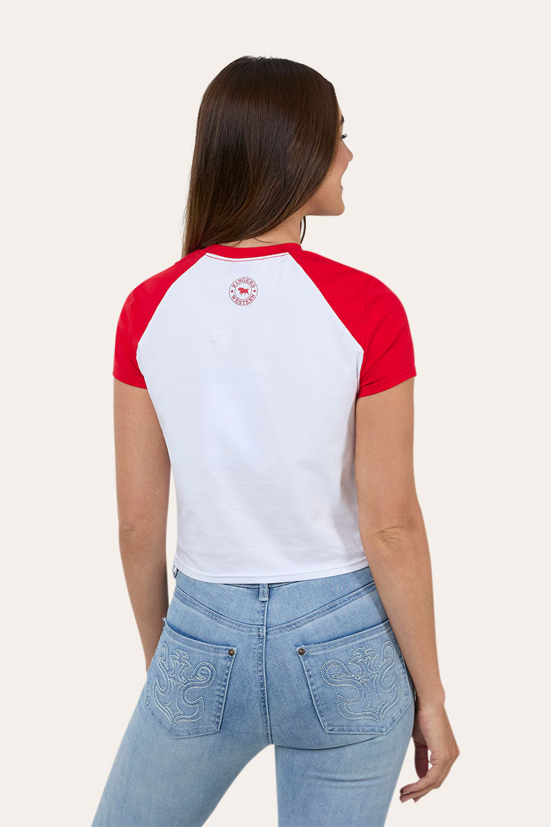 Ringers Western The Champion Womens Raglan Baby T-Shirt - Back