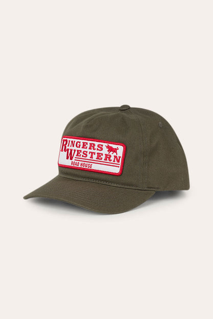 Ringers Western The Original Roadhouse Cap - Military Green Front