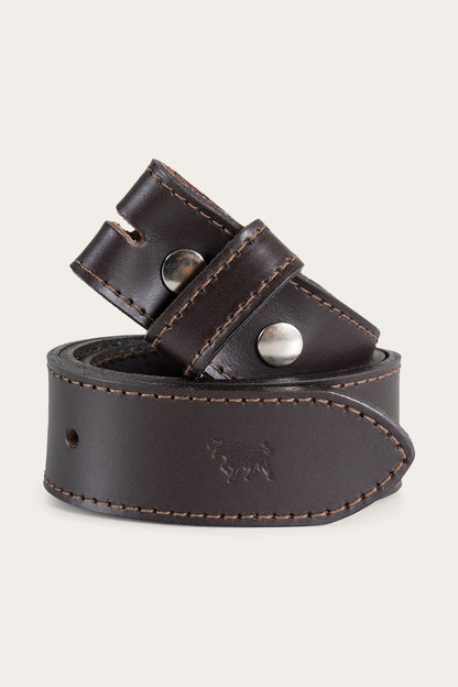 Ringers Western Tibbs Leather Belt Strap - Dark Chocolate