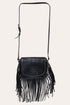 Ringers Western Toro Tassle Saddle Bag - Black Front