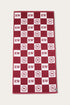 Ringers Western Towel - Checkered Burgundy