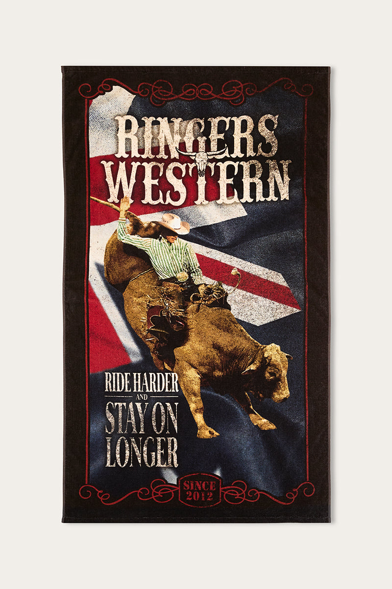 Ringers Western Towel - Ride Harder Bull