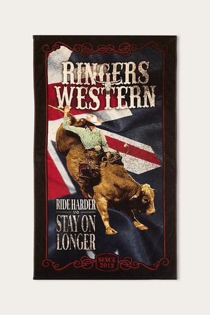 Ringers Western Towel - Ride Harder Bull