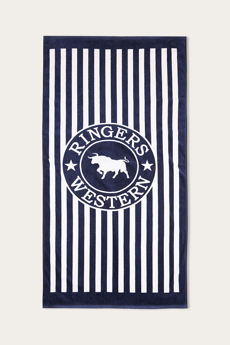 Ringers Western Towel - Striped Navy