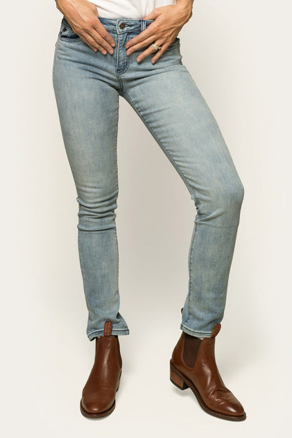 Ringers Western Victoria Womens Mid-Rise Straight Leg Jeans - Light Blue Set