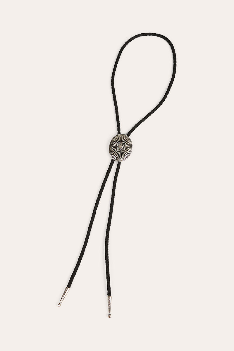 Ringers Western Western Sunset Bolo Tie - Antique Silver