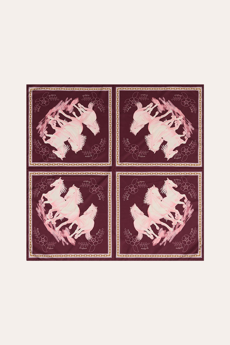 Ringers Western Wildhorses Scarf - Plum