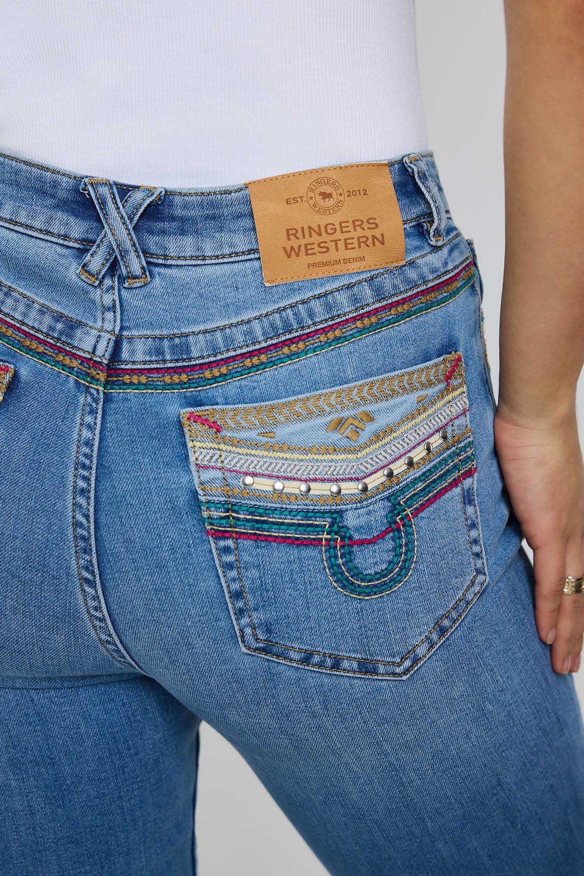 Ringers Western Womens Penny Rodeo Festival High Rise Bootleg Jean