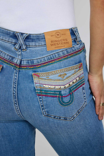 Ringers Western Womens Penny Rodeo Festival High Rise Bootleg Jean