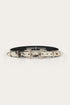 Ringers Western Zoey Double Buckle Belt - White Black