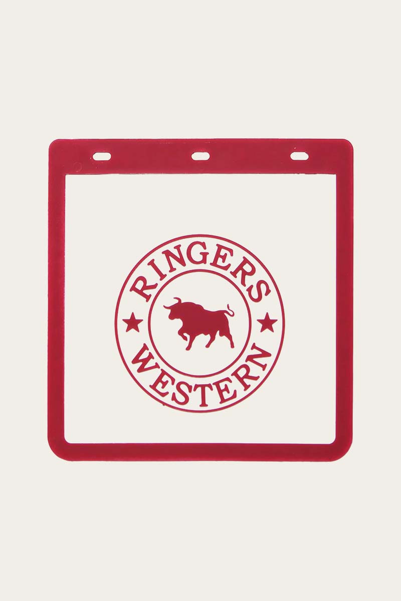 Ringers Western Mud Flaps White &amp; Burgundy