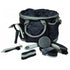 Roma Deluxe Grooming Bag 6 Piece - Black Silver