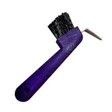 Roma Deluxe Hoof Pick With Brush - Purple