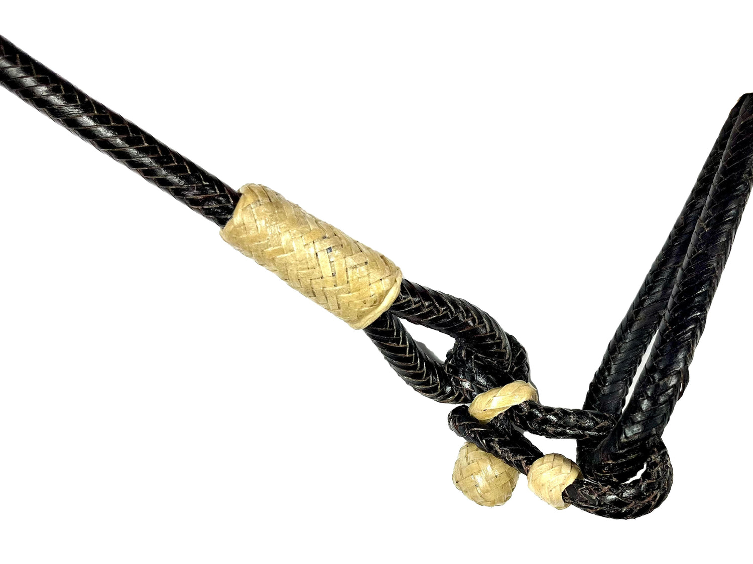 Ezy Ride Rommel Reins Leather with Rawhide Plaited