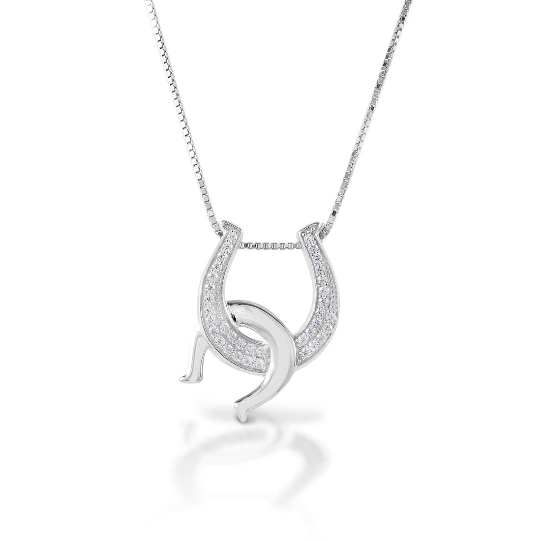 Kelly Herd Necklace Clear Double Horseshoe