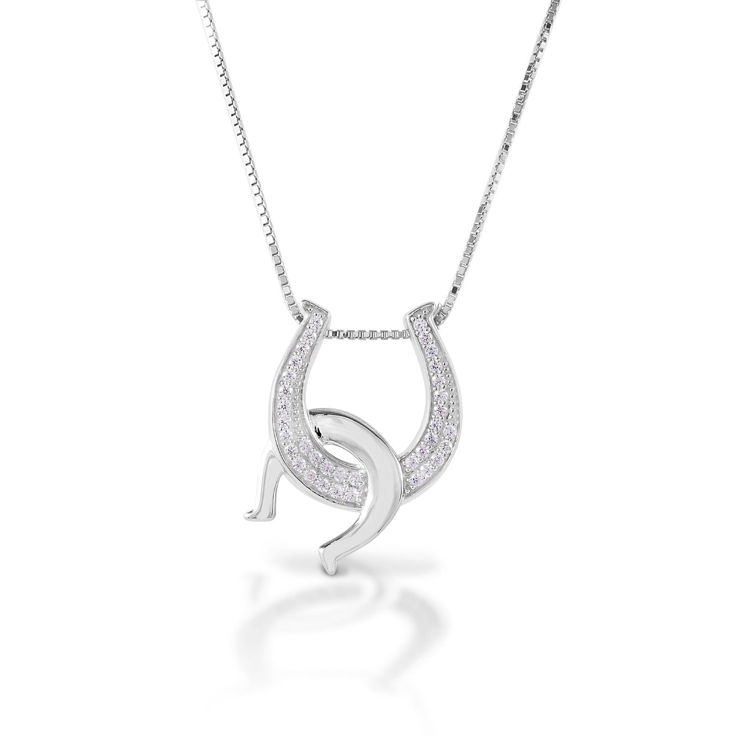Kelly Herd Necklace Clear Double Horseshoe