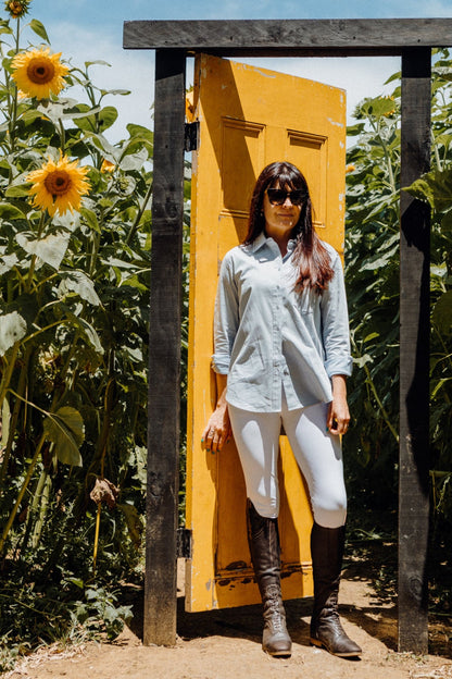 Saddle &amp; Canter Linen Shirt - Blue Front