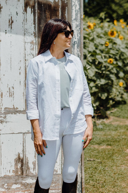 Saddle &amp; Canter Linen Shirt - White