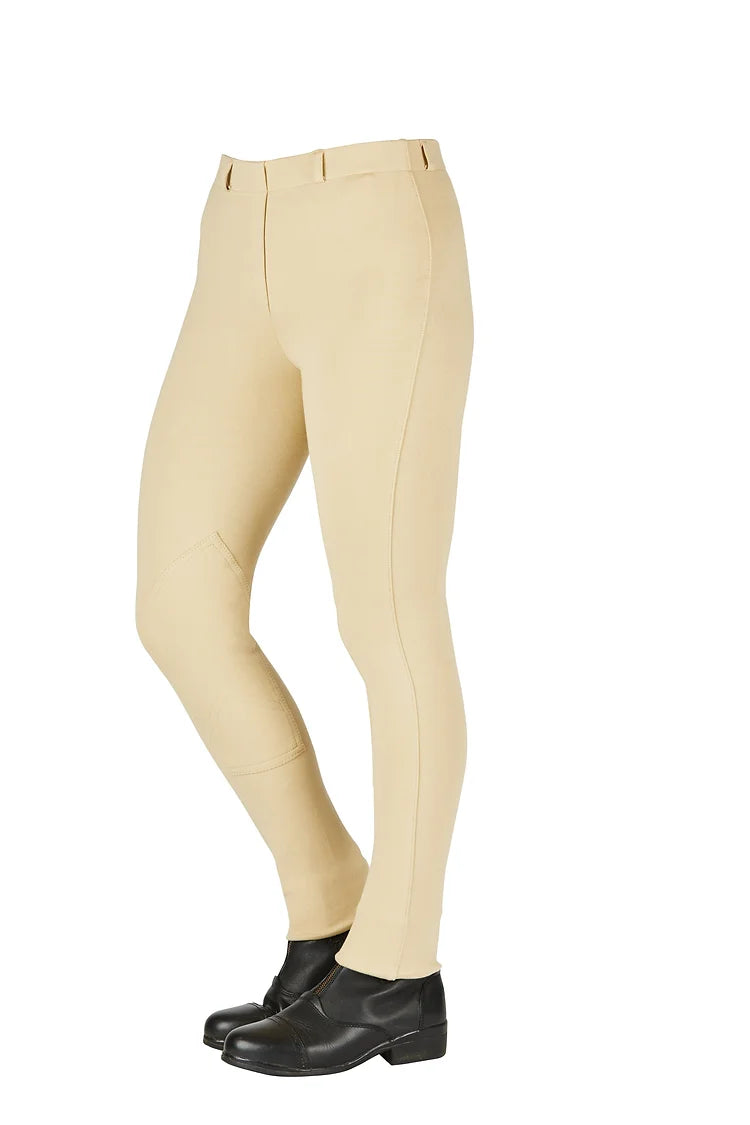Saxon Childs Cotton Pull On Jodhpurs II - Beige