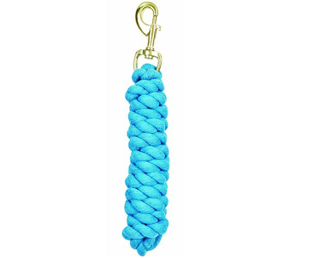 Saxon Cotton Brass Snap Lead - Aqua