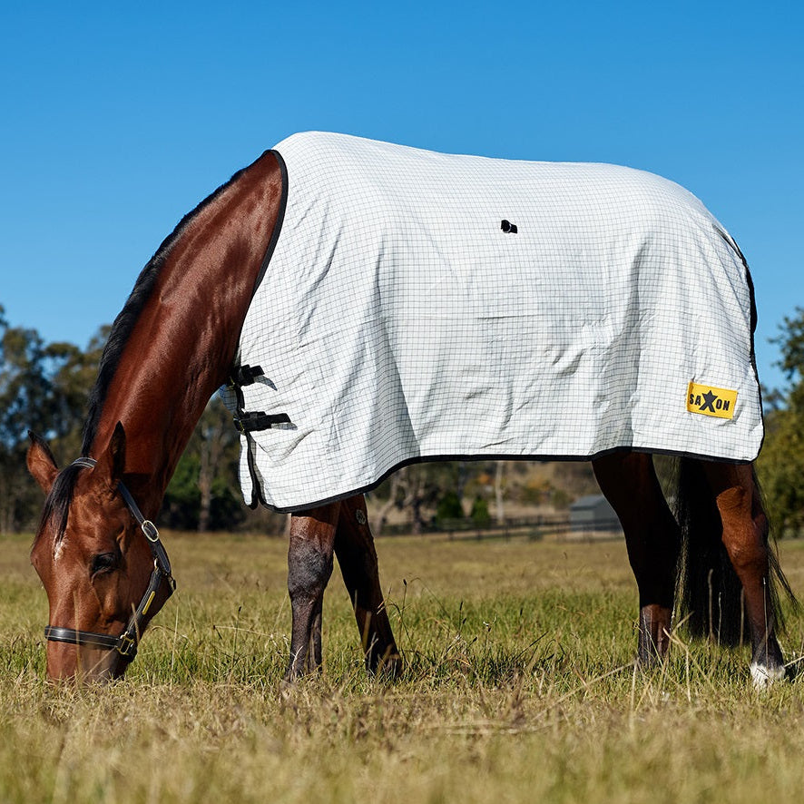 Saxon Kool Coat Classic Lite Standard Neck - White Black Grazing