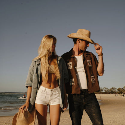 Will &amp; Bear Duke Straw Raffia Cowboy Hat