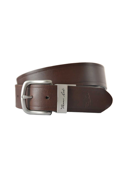 Thomas Cook Signature Reversible Belt - Silver/Black/Brown reverse