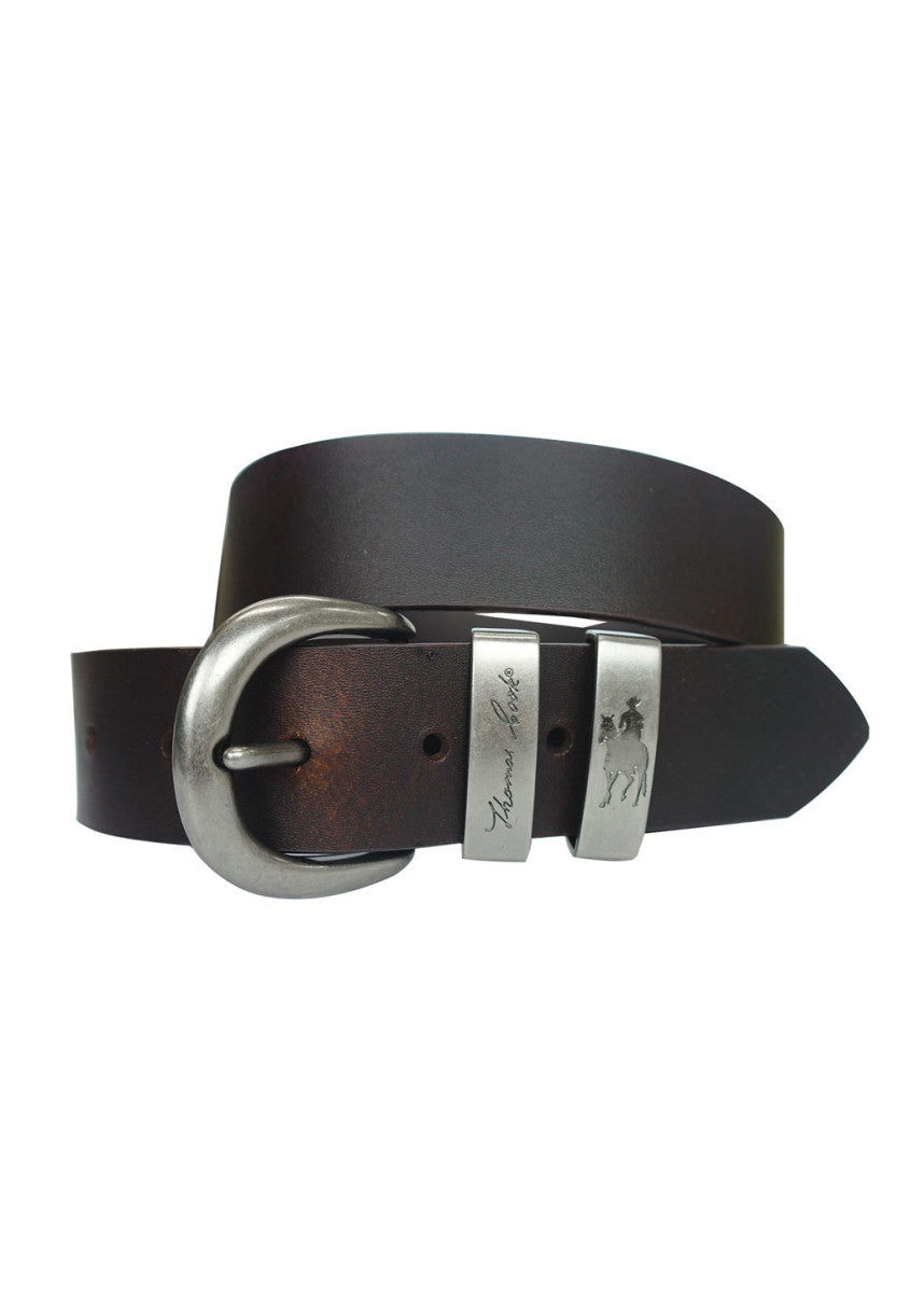 Thomas Cook Silver Twin Keeper Belt - Chocolate