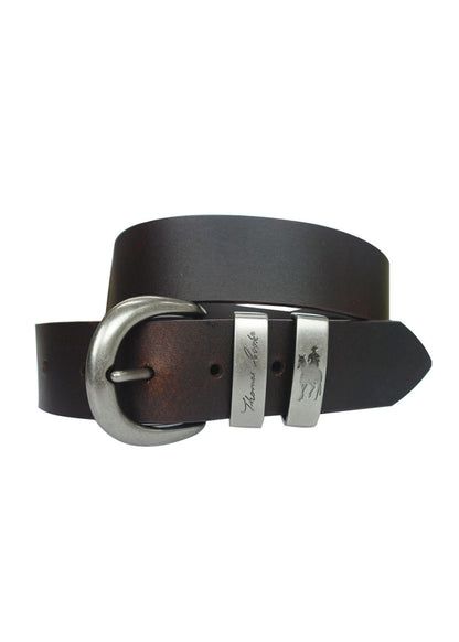Thomas Cook Silver Twin Keeper Belt - Chocolate