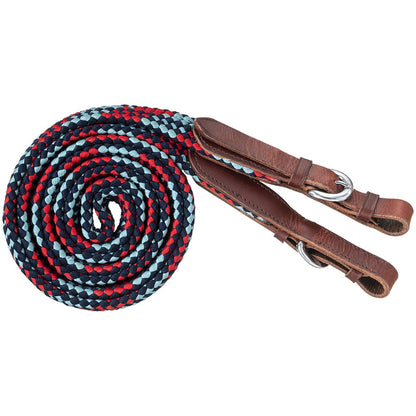 Tough1 Flat Braided Trail Reins - 2
