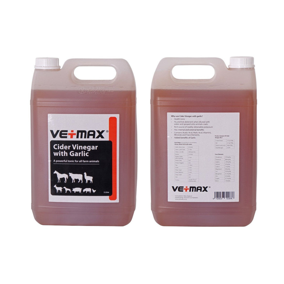Vetmax Apple Cider Vinegar with Garlic 5L