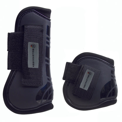 Waldhausen Pro Open Front Tendon &amp; Fetlock Boot Black Set of 4 - 2