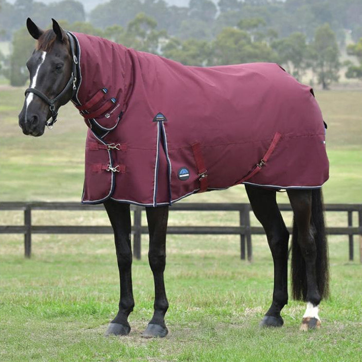 Weatherbeeta ComfiTec Essential Turnout Combo - Burgundy Navy