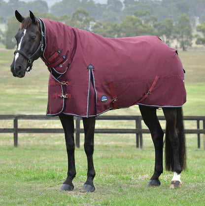 Weatherbeeta ComfiTec Essential Turnout Combo - Burgundy Navy