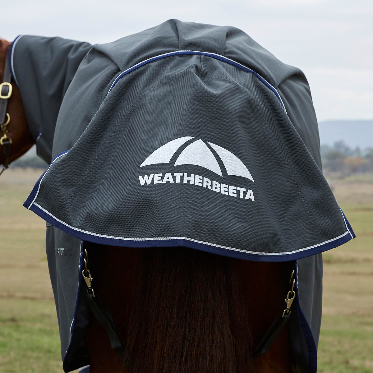 Weatherbeeta ComFiTec Ultra Turnout Detach-A-Neck - Charcoal Tail Flap