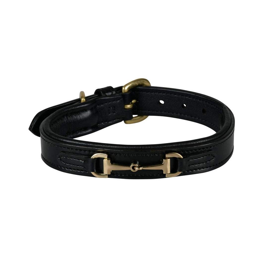 Weatherbeeta Leather Snaffle Dog Collar - Black