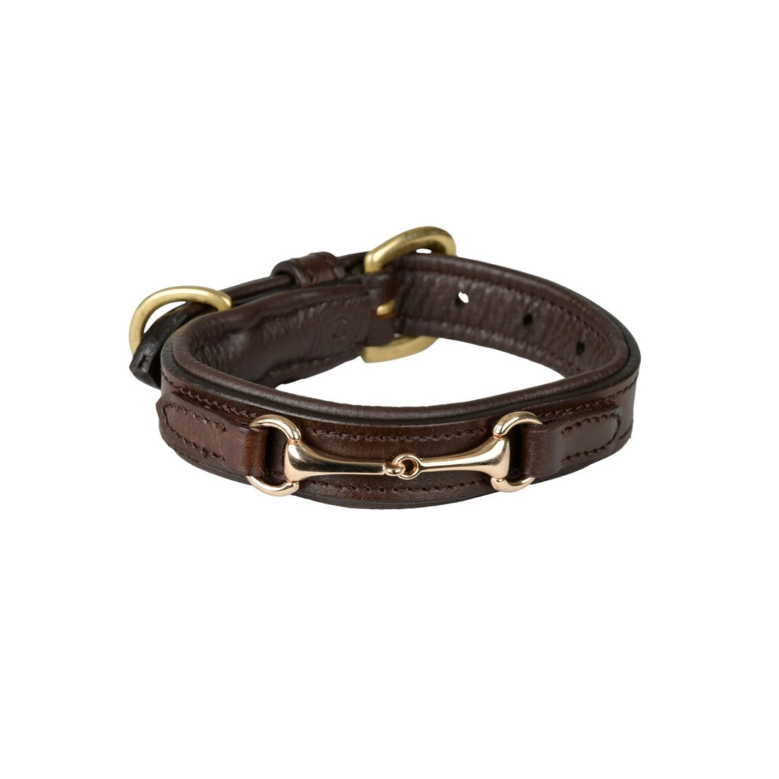 Weatherbeeta Leather Snaffle Dog Collar - Brown