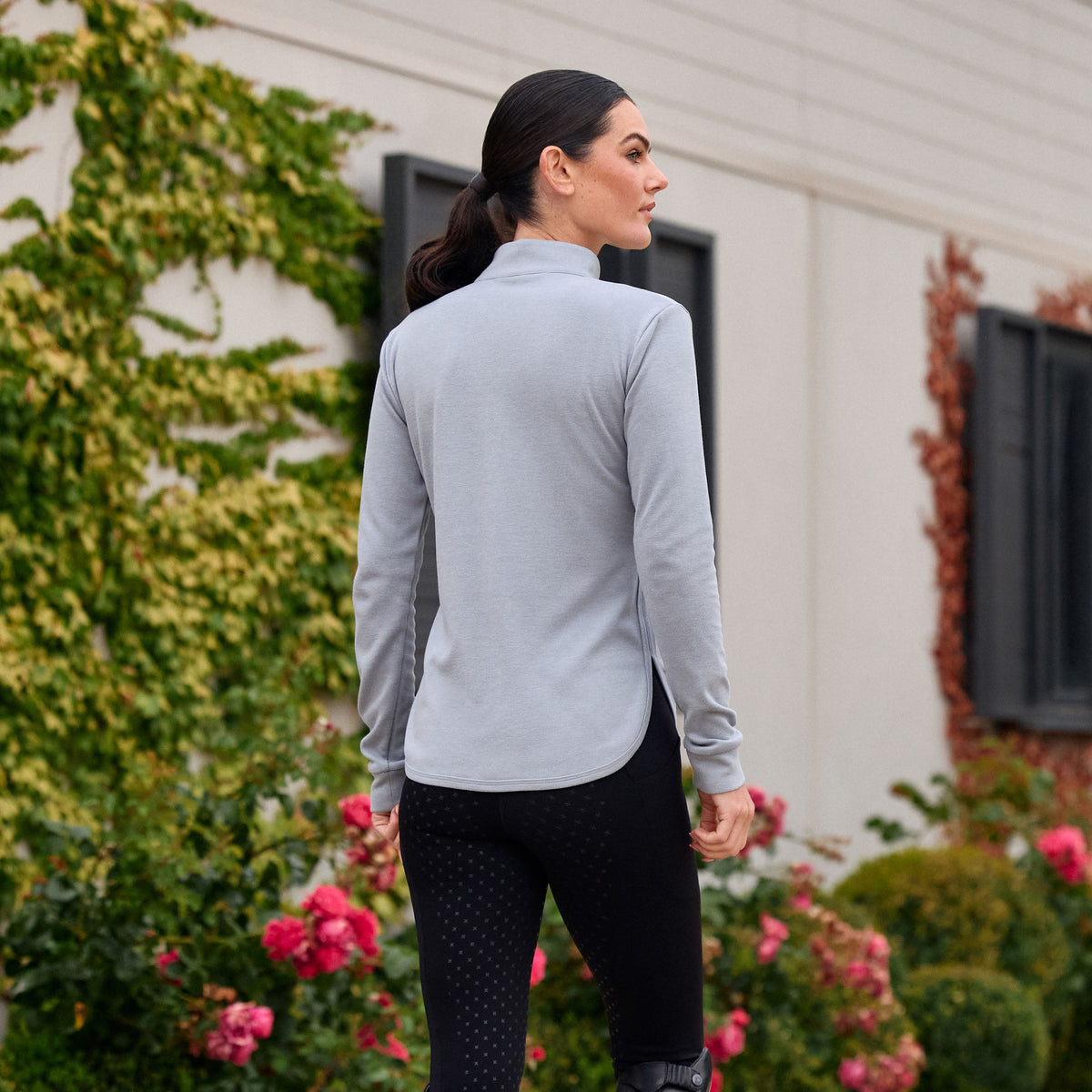 London Layer Long Sleeve Top - Bluestone Marle - 2