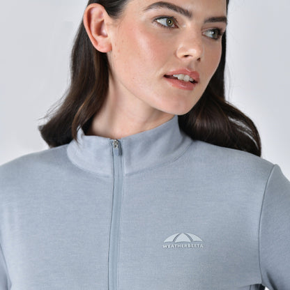 London Layer Long Sleeve Top - Bluestone Marle detail - 2