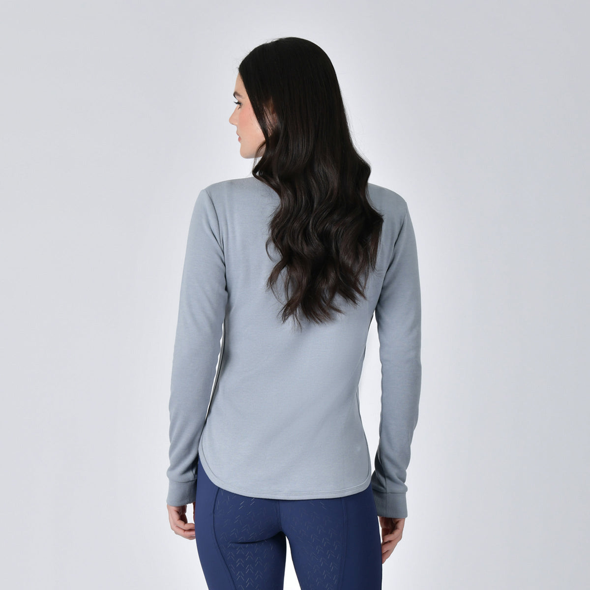 London Layer Long Sleeve Top - Bluestone Marle back