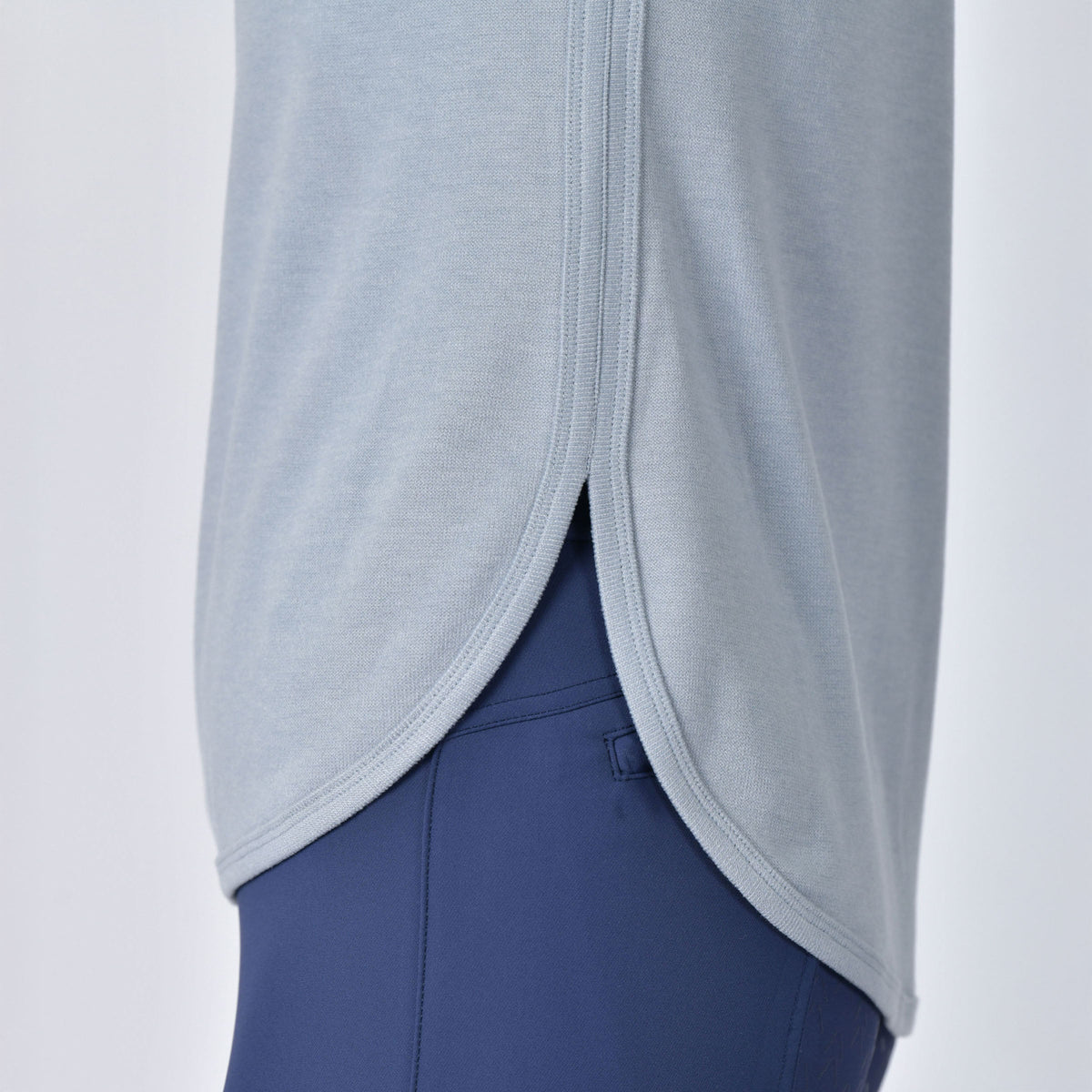 London Layer Long Sleeve Top - Bluestone Marle detail
