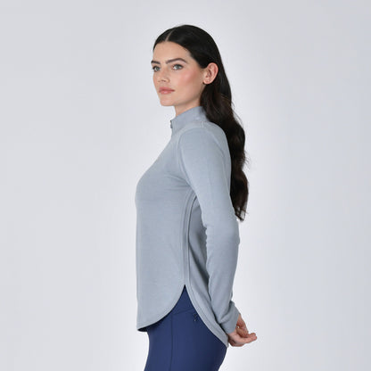 London Layer Long Sleeve Top - Bluestone Marle side