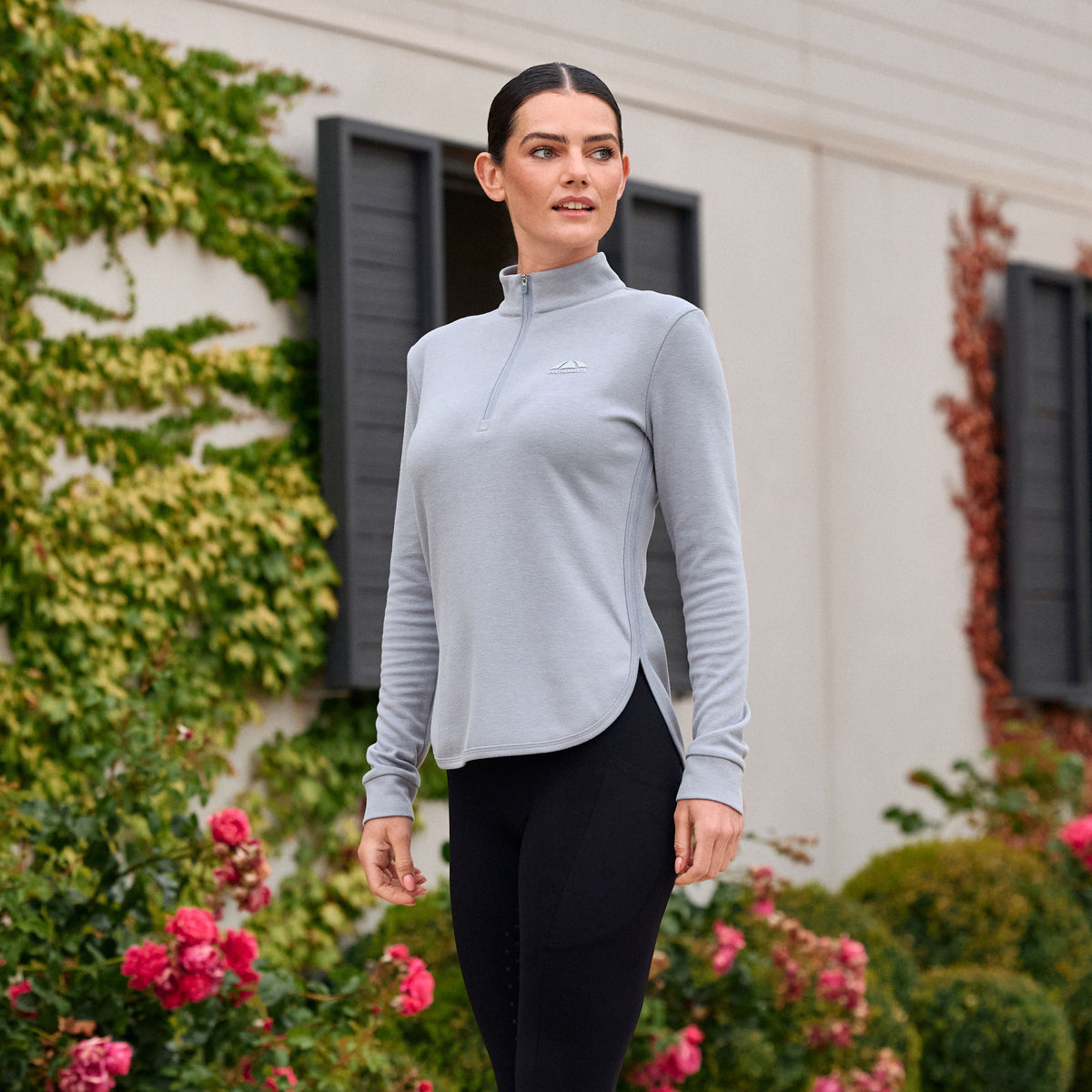 Weatherbeeta London Layer Long Sleeve Top - Bluestone Marle