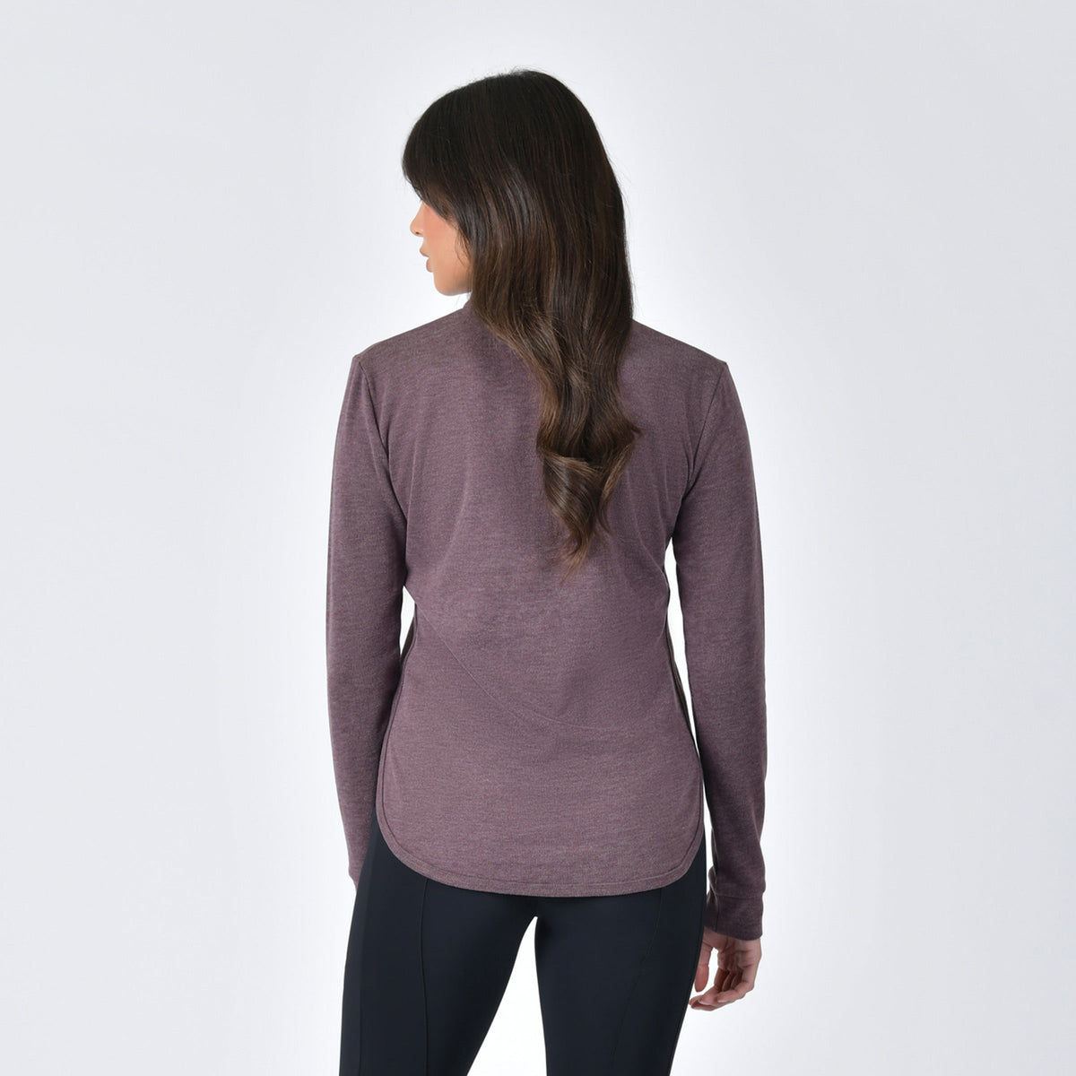 London Layer Long Sleeve Top - Mulberry Marle back