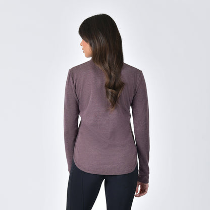 London Layer Long Sleeve Top - Mulberry Marle back