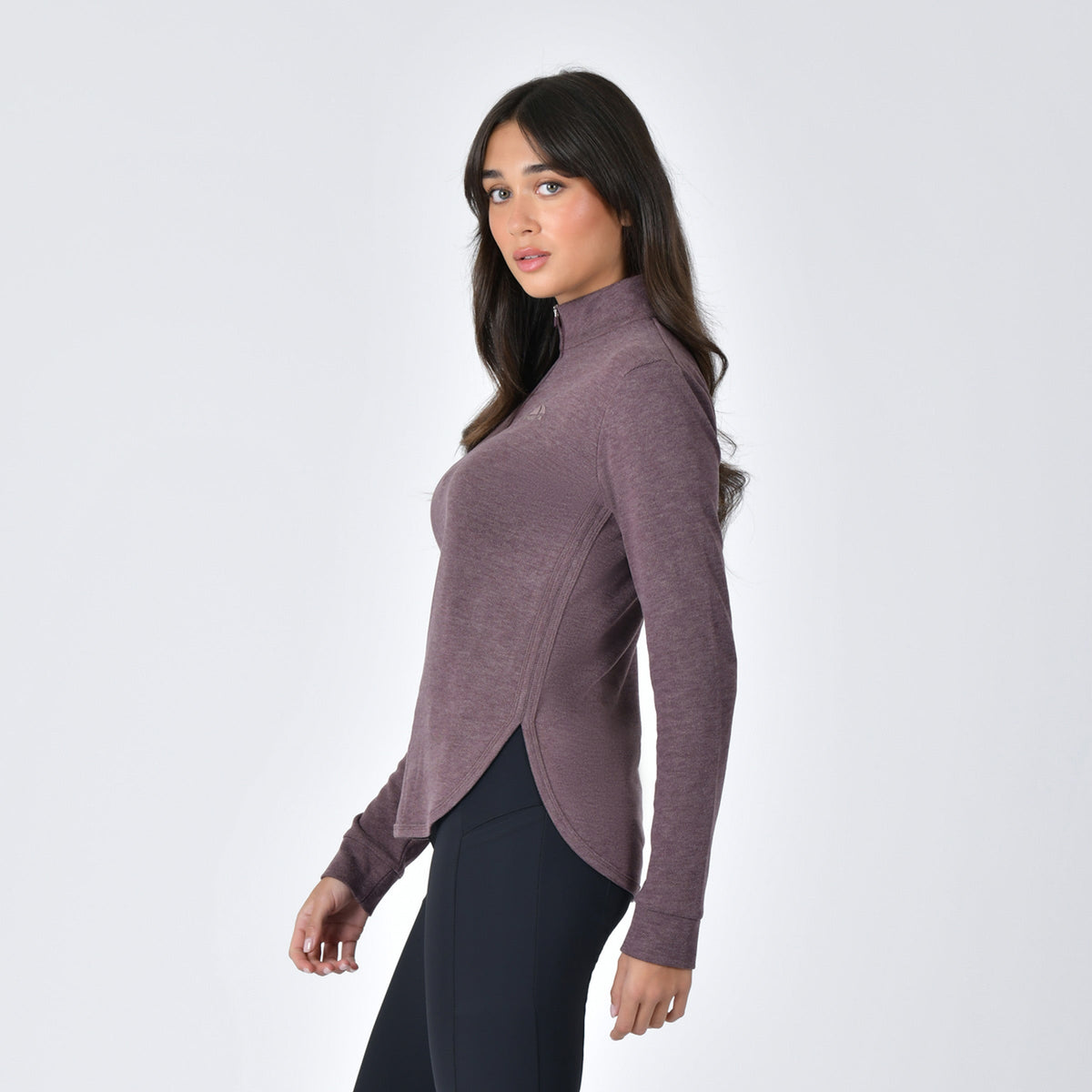 London Layer Long Sleeve Top - Mulberry Marle side