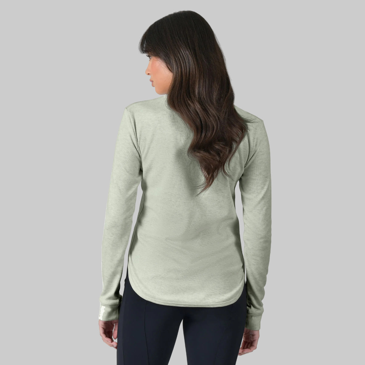 Weatherbeeta London Layer Long Sleeve Top - Olive Marle Back